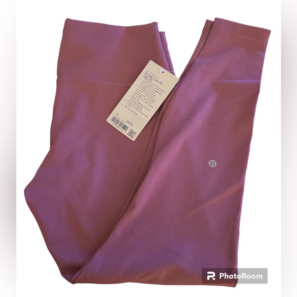 NWT Lululemon Wunder Train High Rise Tight 28” Leggings Velvet Dust Pink Size 14 - Picture 3 of 6